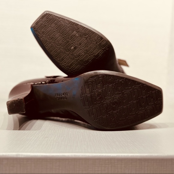 Franco Sarto Mary Jane Tenor Square Toes Side Buckle Closure Patent Leather - Picture 11 of 14